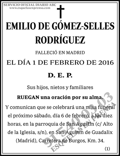 Emilio de Gómez-Selles Rodríguez